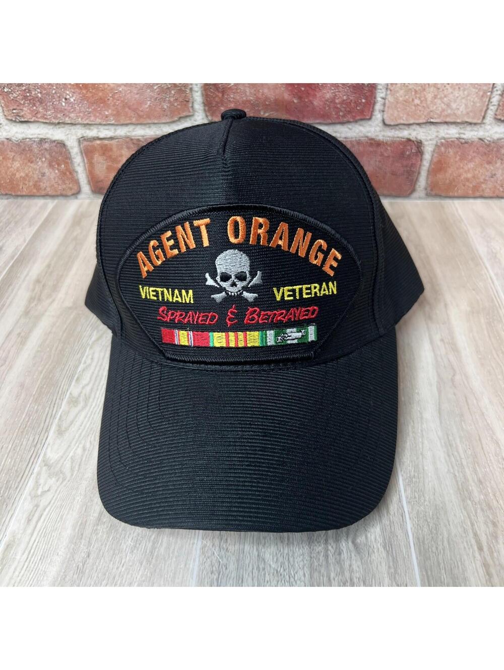 AGENT ORANGE SPRAYED & BETRAYED VIETNAM VETERAN Military Ball Cap - Black